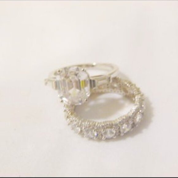 Radiance by Absolute Simulated Diamond & Eternity Band Ring Size 8 - Picture 8 of 9